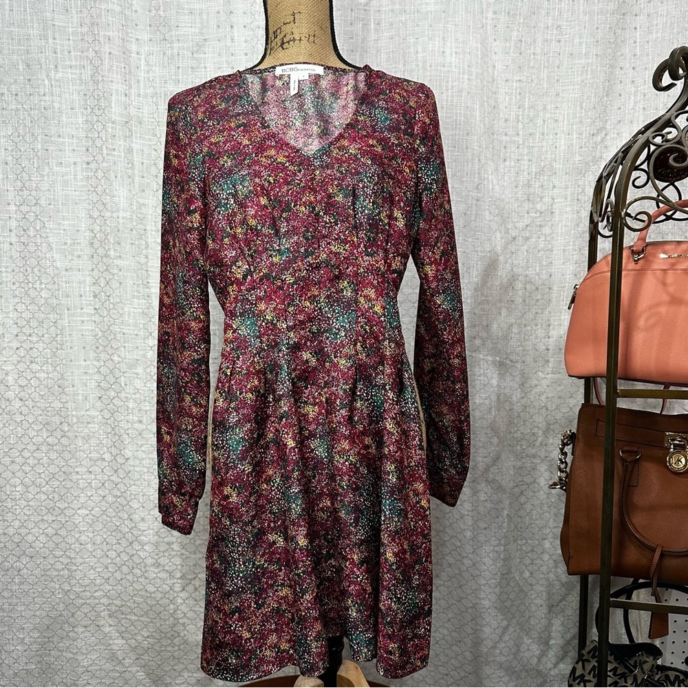 🔥BCBGeneration Long Sleeve Floral Dress Sz0